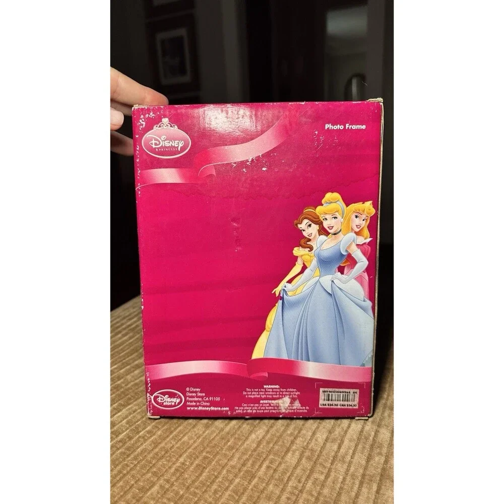 NEW Disney Store Little Mermaid 3.5” x 5” Photo Frame Ariel Flounder Snow Globe